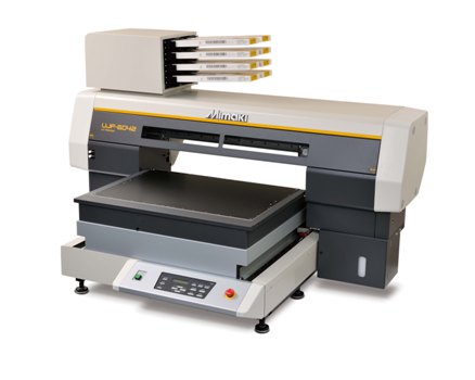 The A2 sized Mimaki UJF-6042 is one of the machines to benefit from the two year warranty until the end of May 2015