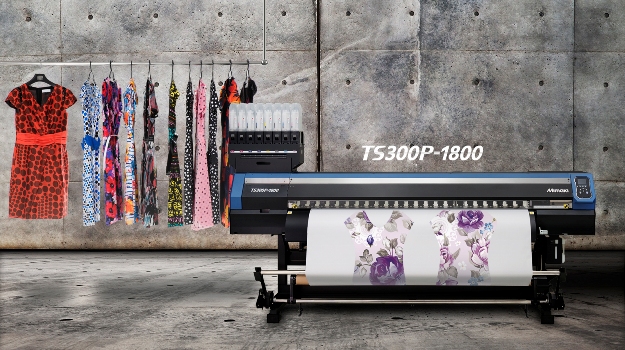 The Mimaki TS300P-1800 dye sublimation printer received Viscom’s Best of Award for Textile Refinement