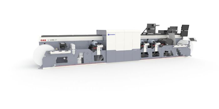 MPS EF SYMJET narrow web flexo digital ink jet hybrid press