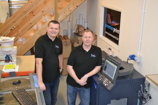 Rob Baldwin (left) and Kevin Rideout , benefits of digital colour helping Premier Print win new contracts