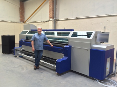 Colour Graphics director Steve Birch with the company’s new MTEX 5032Pro direct-to-textile printer