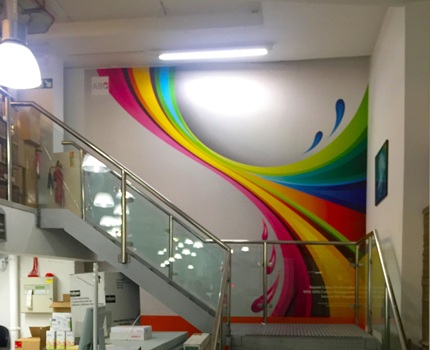 Wall graphics created by ABC Imaging using CMYUK’s removable and repositionable UTACK media 