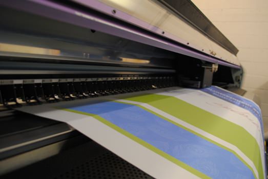 Your Print Partner's new Mimaki JV5-320DS dye sublimation printer in action 