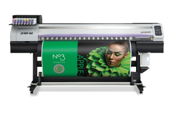 The Mimaki JV300 is the company’s latest solvent and dye sub wide format printer