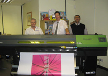 l-R Allan Ashman of Atech, with Doug McBride and Foad Saberian, MD of Fingerprint FO+ 