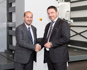 Aurelio Maruggi, Vice President and General Manager, Inkjet High-speed Production Solutions Division, HP and Christoph Müller, executive vice president, Web Press Business Unit, KBA